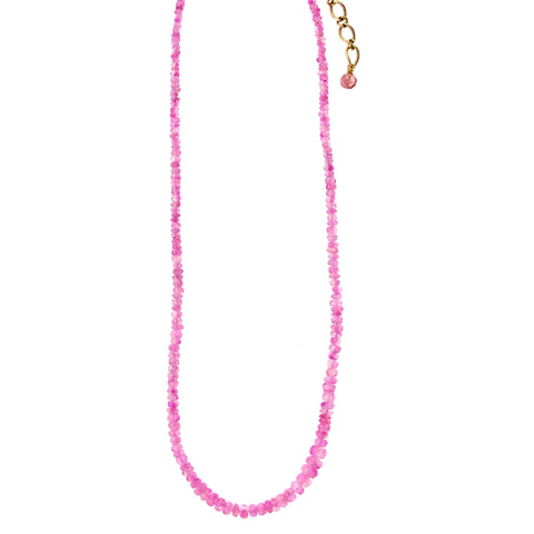 Pink Sapphire Healing Stone Necklace