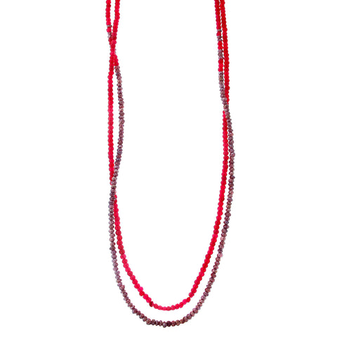Ruby Quartz & Garnet Healing Stone Necklace