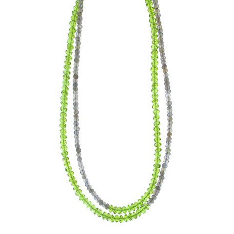 Peridot & Labradorite Healing Stone Necklace