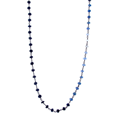 Sapphire Wire Wrap Healing Stone Necklace