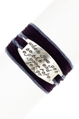 'End Of Your Rope' Silk Wrap Bracelet
