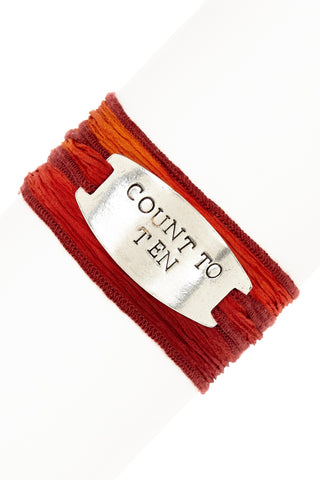 'Count to Ten' Silk Wrap Bracelet