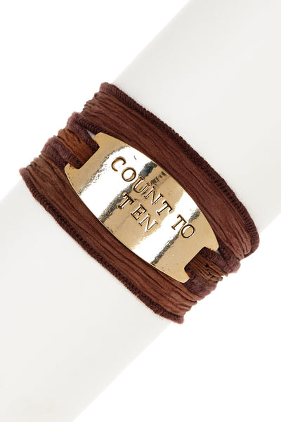 'Count to Ten' Silk Wrap Bracelet