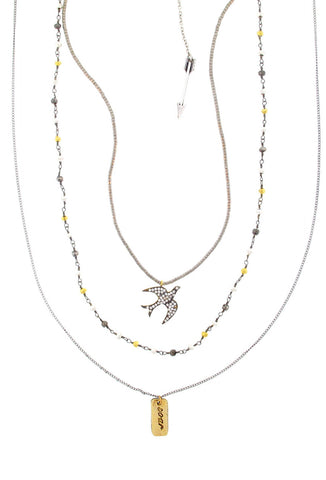 'Soar' Three-Tiered Necklace