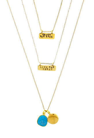 'Live the Dream' Three-Tiered Necklace