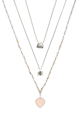 'Love' Three-Tiered Necklace