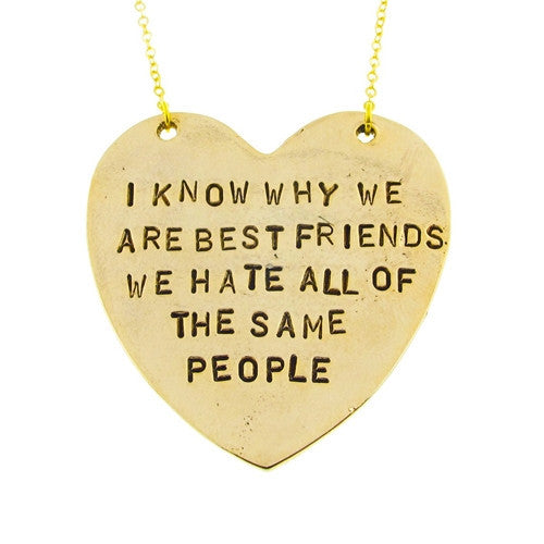 I Know Why We Are Best Friends Necklace