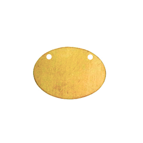 1"x11/16" Brass & Silver Nickel Oval Plate