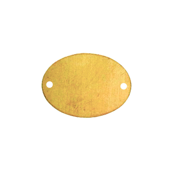 1"x11/16" Brass & Silver Nickel Oval Plate