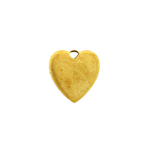5/8"x11/16" Brass Heart Shaped Plate