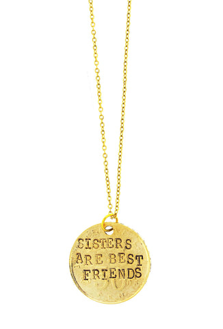 'Sisters are Best Friends' Necklace