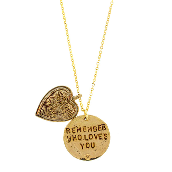 'Remember Who Loves You ♡/Mon Coeur S'ouvre A Ta Voix' Necklace