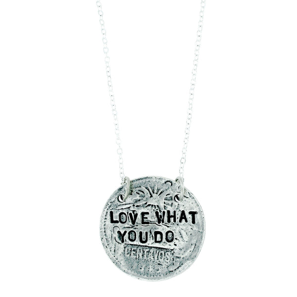 'Do What You Love/ Love What You Do ♥' Double-Sided Necklace