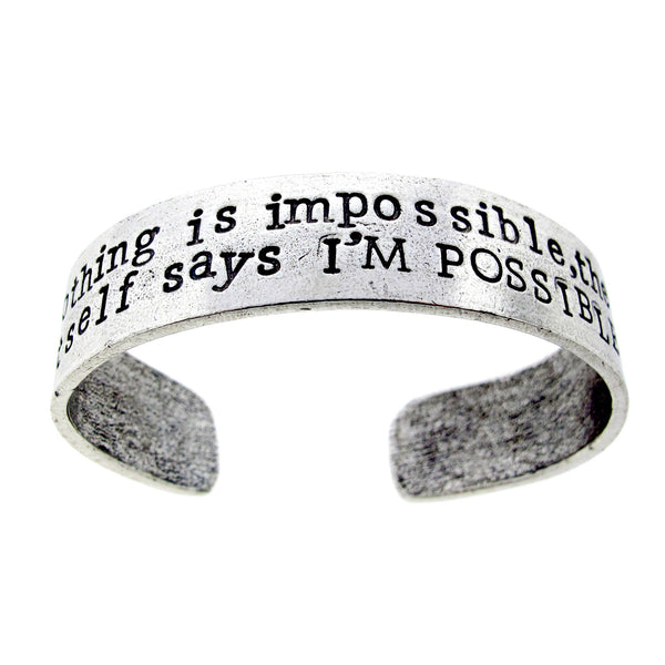 'Nothing Is Impossible' Cuff