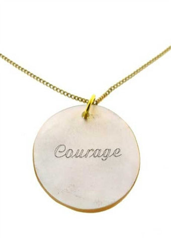 Courage Script Necklace