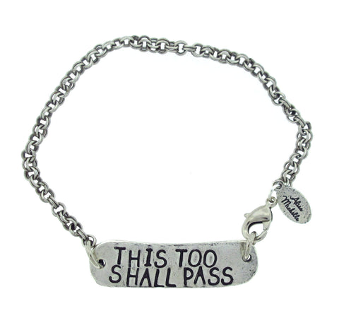 'This Too Shall Pass' Chain Bracelet