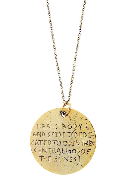 "Heals Body And Spirit (Dedicated To Odin The Central God Of The Runes)" Rune Necklace