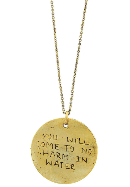 "You Will Come To No Harm In Water" Rune Necklace