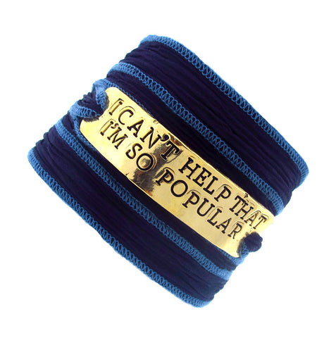 'I Can't Help That I'm So Popular' Mean Girls Silk Wrap Bracelet