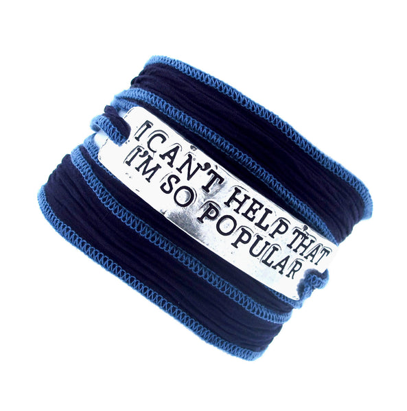 'I Can't Help That I'm So Popular' Mean Girls Silk Wrap Bracelet