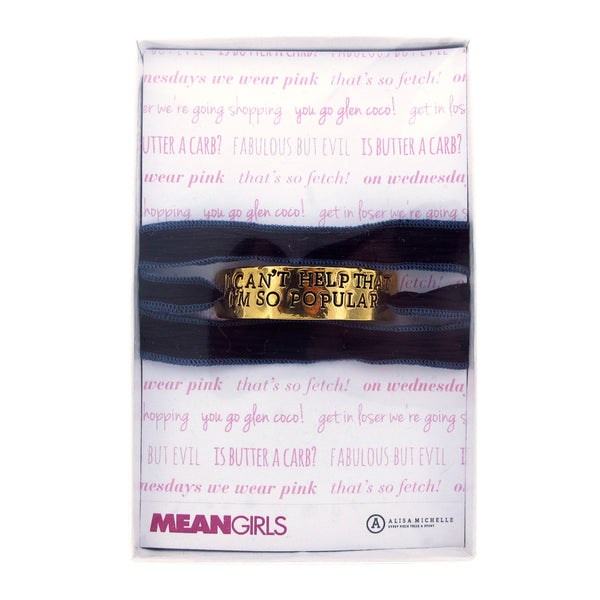 'I Can't Help That I'm So Popular' Mean Girls Silk Wrap Bracelet