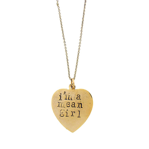 'I'm A Mean Girl/Boo You Whore!' Mean Girl Necklace