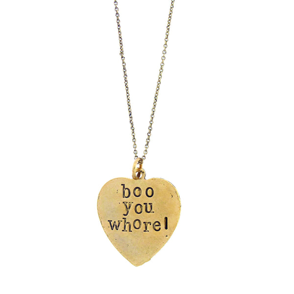 'I'm A Mean Girl/Boo You Whore!' Mean Girl Necklace