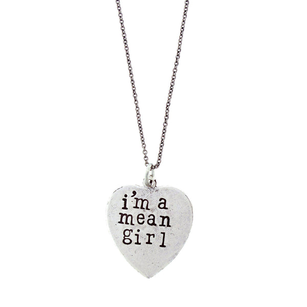 'I'm A Mean Girl/Boo You Whore!' Mean Girl Necklace
