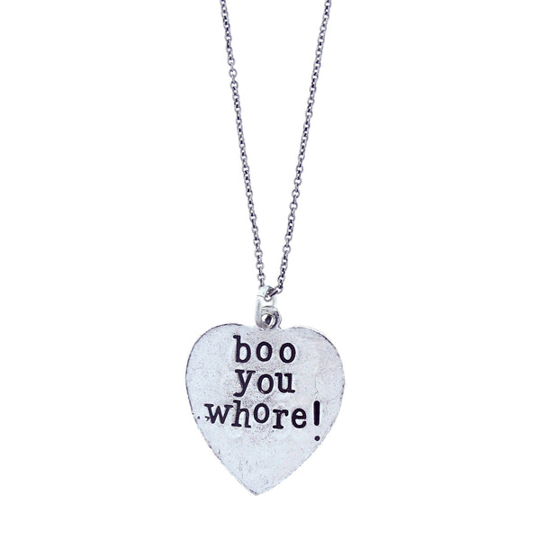 'I'm A Mean Girl/Boo You Whore!' Mean Girl Necklace