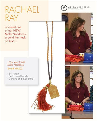 <b>AS SEEN ON RACHAEL RAY!</b> 'I Can and I Will' Mala Necklace