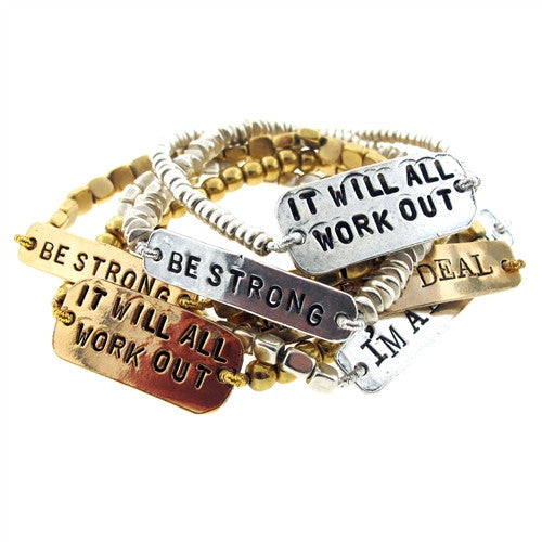 Be Strong Metal Bracelet