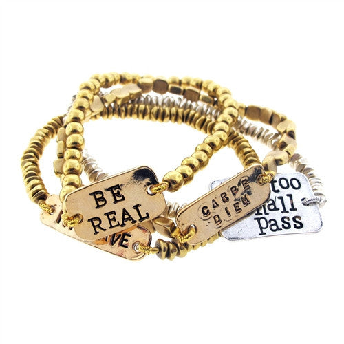 Carpe Diem Metal Bracelet