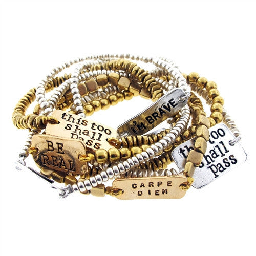 Carpe Diem Metal Bracelet