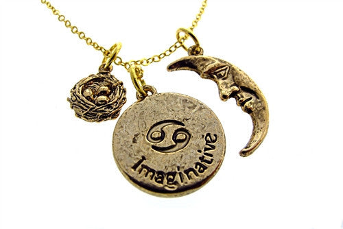 Cancer Zodiac Charm Necklace