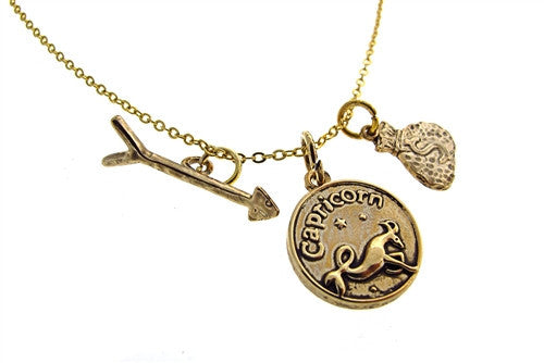 Capricorn Zodiac Charm Necklace