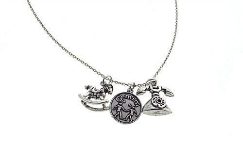 Gemini Zodiac Charm Necklace
