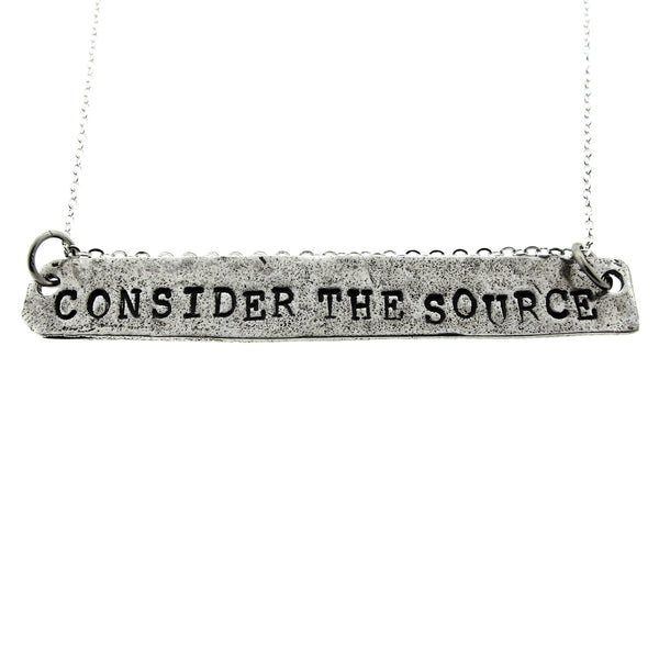 'Consider the Source' Necklace