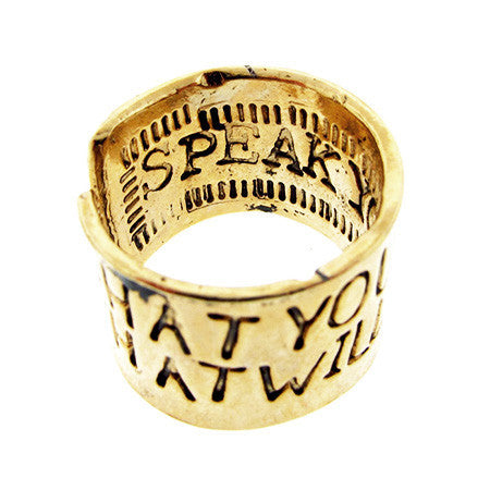 "What You Allow Is What Will Continue' Ring