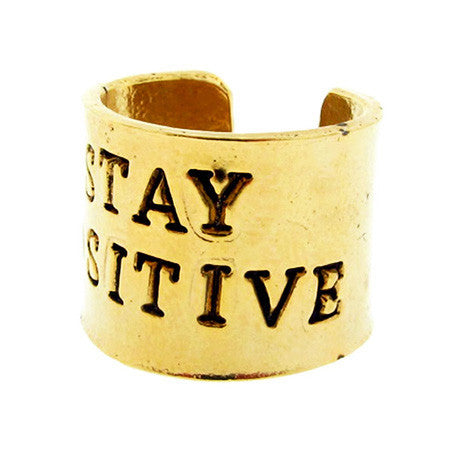 'Stay Positive' Ring