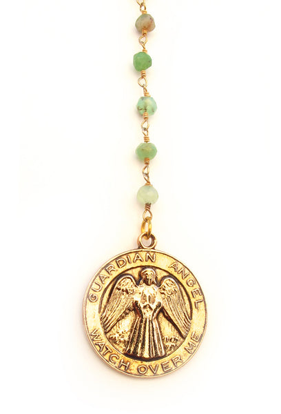Guardian Angel Rosary Necklace