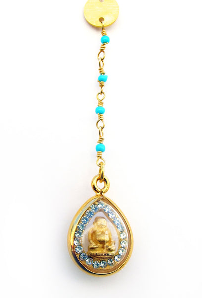 Turquoise Buddha Rosary Necklace