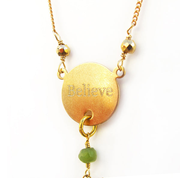 Believe Rosary Necklace
