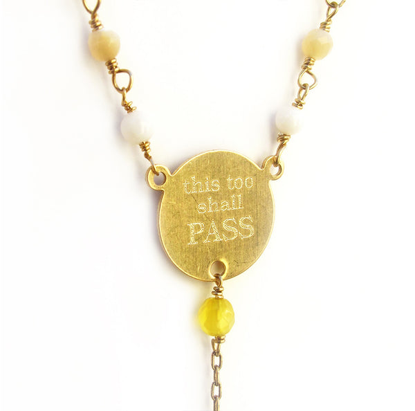 This Too Shall Pass Rosary Necklace