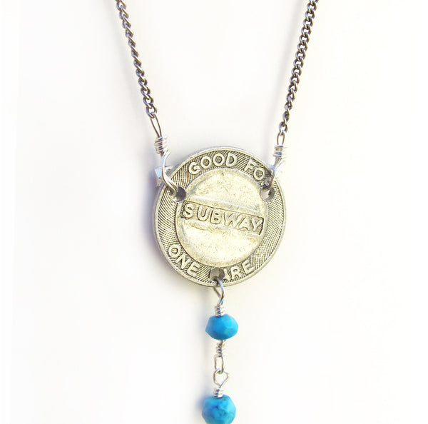 Subway Fare Rosary Necklace