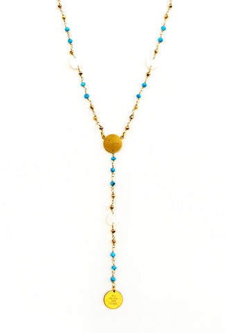 Love The Life You Live - Live The Life You Love Rosary Necklace