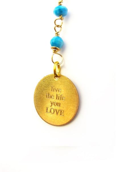 Love The Life You Live - Live The Life You Love Rosary Necklace