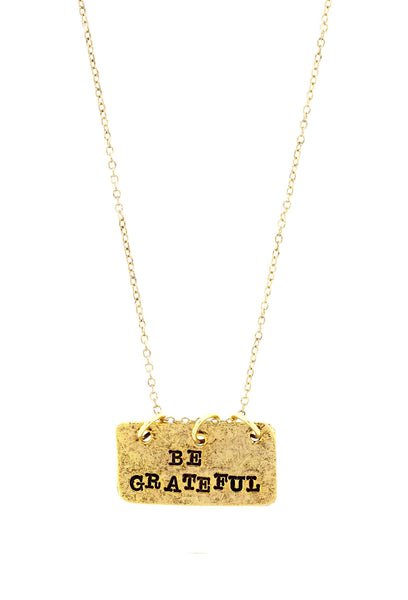 'Be Grateful' Necklace