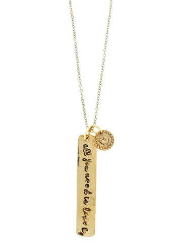 'All You Need Is Love ♡' Charm Necklace