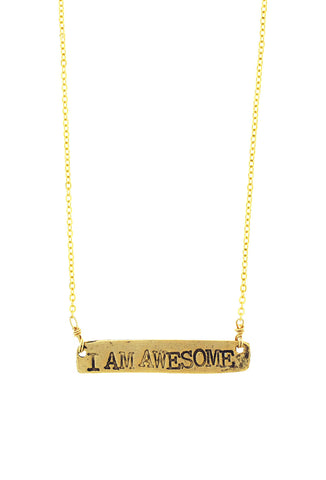 'I Am Awesome' Necklace