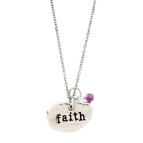 'Faith' Amethyst Necklace